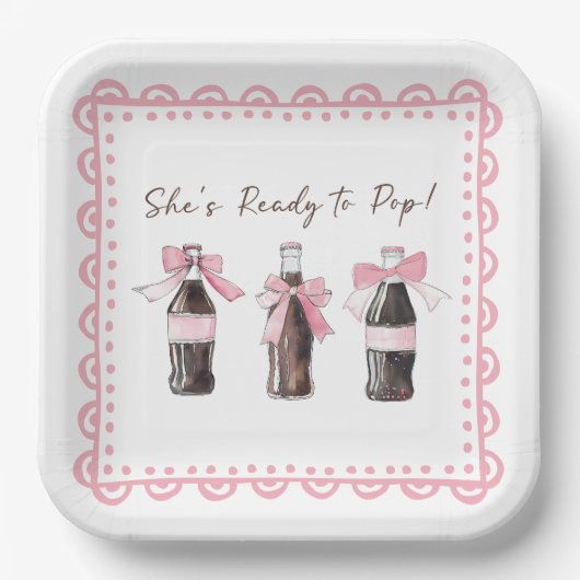 Assiettes En Carton Pink Baby Soda Ready to POP  (Recto)