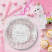 Assiettes En Carton pink baby's breath Baptism (Fête)