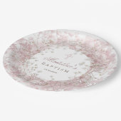 Assiettes En Carton pink baby's breath Baptism (Angle)