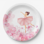 Assiettes En Carton Pink Ballerina Matching  (Devant)