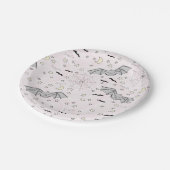 Assiettes En Carton Pink Batty, Stars & Moons Éffrayant mignon (Angle)