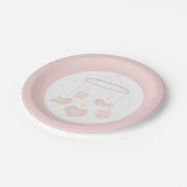 Assiettes En Carton Pink Birds Nesting Party (Angle)