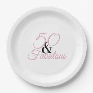 Assiettes En Carton Pink Black 50 et fabuleuse fête d'anniversaire