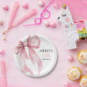 Assiettes En Carton Pink Bow Girls Birthday (Fête)