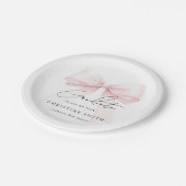 Assiettes En Carton Pink Bow Graduation Paper Plates (Angle)