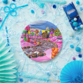 Assiettes En Carton Pink Candyland - (Fête)