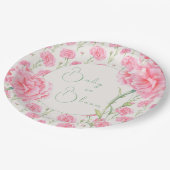 Assiettes En Carton Pink Carnation Baby in Bloom Baby Shower (Angle)