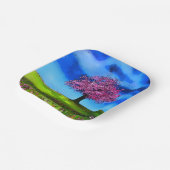 Assiettes En Carton Pink Cherry Tree (Angulaire)