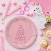 Assiettes En Carton Pink Christmas Tree Paper Plate-forme (Fête)