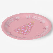 Assiettes En Carton Pink Christmas Tree Paper Plate-forme (Angle)