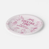 Assiettes En Carton Pink Cocktail Party Bachelorette Envelope Favorise (Angle)