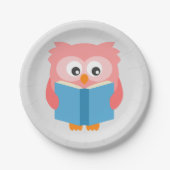 Assiettes En Carton Pink cute reading (Devant)