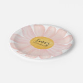 Assiettes En Carton Pink Daisy 1er anniversaire (Angle)
