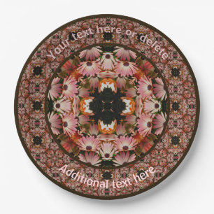 Assiettes En Carton Pink Daisy Flower Art Personnalisé