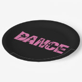 Assiettes En Carton Pink DANCE with Ballerina Cutouts (Angle)