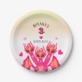 Assiettes En Carton Pink dragon (Devant)