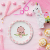 Assiettes En Carton Pink En vichy Barnyard Plaques de papier d'anniver (Fête)