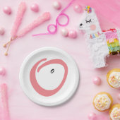 Assiettes En Carton Pink enceinte ventre baby shower mignon plaque en (Fête)