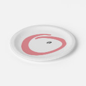 Assiettes En Carton Pink enceinte ventre baby shower mignon plaque en (Angle)