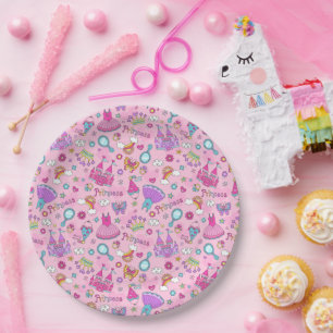 Assiettes En Carton Pink Fairytale Princess
