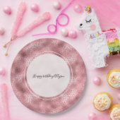 Assiettes En Carton Pink Glitzy Cheetah Print (Fête)