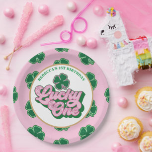 Assiettes En Carton Pink Green St. Patrick'S Lucky One Premier Anniver