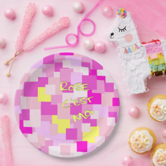 Assiettes En Carton Pink is Me Dinner Plate