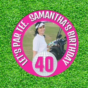 Assiettes En Carton Pink Lady Extraordinaire Golf Party