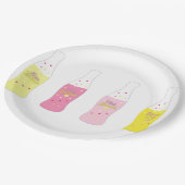 Assiettes En Carton Pink Lemonade Summer Citrus  (Angle)