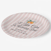 Assiettes En Carton Pink Little Cutie Pastel Citrus Anniversaire (Angle)