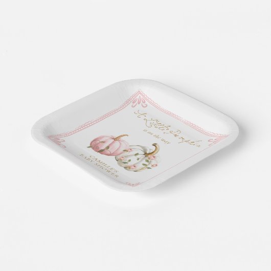 Assiettes En Carton Pink Little Pumpkin Party Plates (Angulaire)