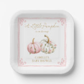 Assiettes En Carton Pink Little Pumpkin Party Plates (Recto)