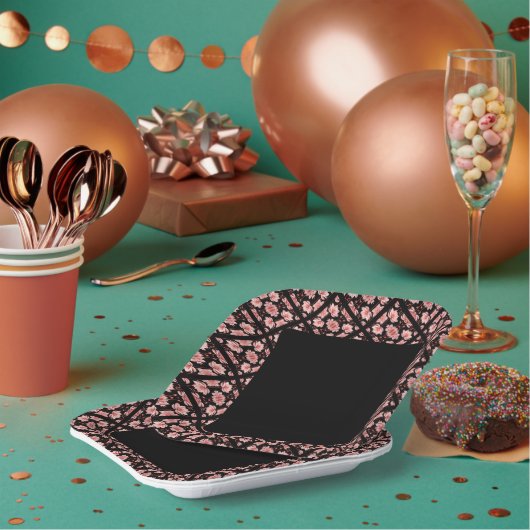 Assiettes En Carton Pink Lotus Classic (Multi)