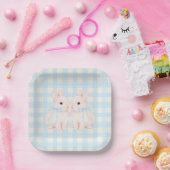 Assiettes En Carton Pink Marshmallow Bunny Rabbits Easter (Fête)