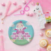 Assiettes En Carton Pink mignon Baby shower vide (Fête)