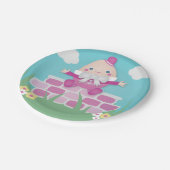 Assiettes En Carton Pink mignon Baby shower vide (Angle)