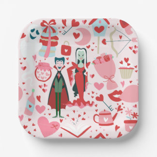Assiettes En Carton pink monster valentines vampire ghost
