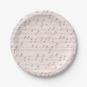 Assiettes En Carton Pink Music Notes Sheet (Devant)