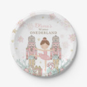 Assiettes En Carton Pink Nutcracker Winter Onederland 1er anniversaire (Devant)