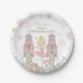 Assiettes En Carton Pink Nutcracker Winter Onederland 1er anniversaire (Devant)