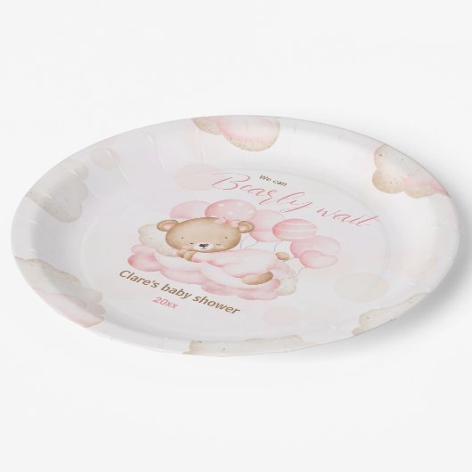 Assiettes En Carton Pink On Peut Attendre Rapidement Les Plaques Papie (Angle)