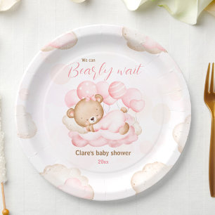 Assiettes En Carton Pink On Peut Attendre Rapidement Les Plaques Papie