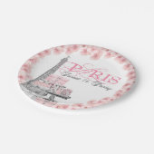 Assiettes En Carton Pink Paris Sweet 16 Anniversaire (Angle)