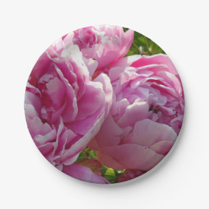 Assiettes En Carton Pink Peony photo cottage ferme jardin fleuri