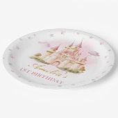 Assiettes En Carton Pink Princess Castle Anniversaire (Angle)