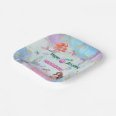 Assiettes En Carton Pink Purple Glitter Mermaids 6th Birthday Party (Angulaire)