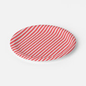 Assiettes En Carton Pink Red Stripes Party (Angle)