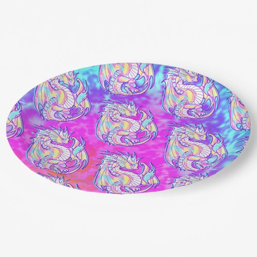 Assiettes En Carton Pink Scribble mignonne Girone Dragon Wyvern Inugam (Angle)