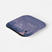 Assiettes En Carton Pink & Slate Blue Paris Fireworks Quinceañera Tri- (Angulaire)