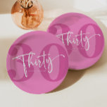 Assiettes En Carton Pink Trente-trentième fête d'anniversaire<br><div class="desc">C'est un rose Trente-Trente-Trente-Trentième Plaques Papier Fête Anniversaire!</div>